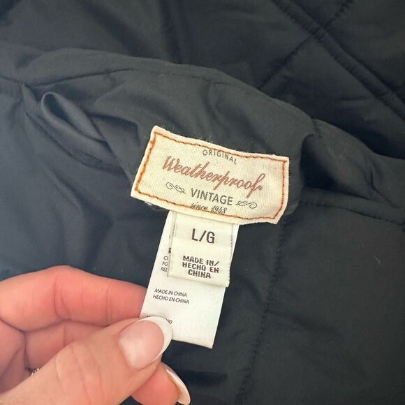 Weatherproof Reversible Black and Red Plaid Buffalo Check Men's Vest (Large) - Picture 4 of 7